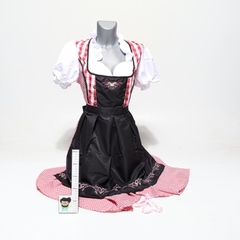 Dámsky kostým dirndl na Oktoberfest, kostým slúžky, kostým nemeckého pivného festivalu, bavorské