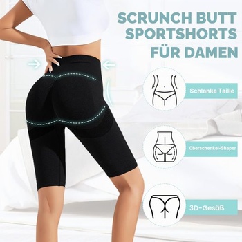 Dámske športové kraťasy Booty Scrunch Butt, bezšvové športové kraťasy, legíny s vysokým pásom na