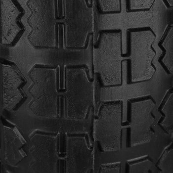 Kolečko na rudlík Relaxdays 4X odolné proti propíchnutí, plná guma, plastové ráfky 4,10/3,50-4