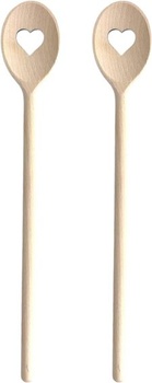 2 x drevené varešky so srdcom 30 cm, drevená vareška, drevená vareška, buková lyžica so srdiečkom,