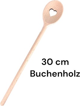 2 x drevené varešky so srdcom 30 cm, drevená vareška, drevená vareška, buková lyžica so srdiečkom,