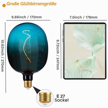 SD LUX D170 Nadrozměrná Edison LED žárovka 5W E27 300lm Equi25W 2200K 1 ks