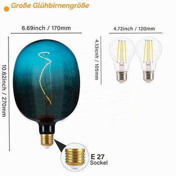 SD LUX D170 Nadrozměrná Edison LED žárovka 5W E27 300lm Equi25W 2200K 1 ks