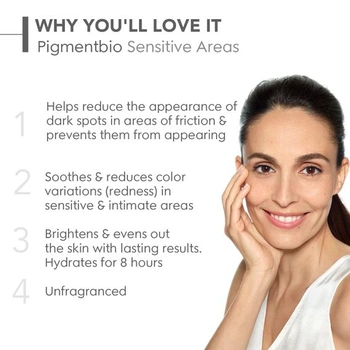 BIODERMA Pigmentbio Sensitive Areas - rozjasňujúca starostlivosť pre citlivé oblasti - ideálna pre kolená,