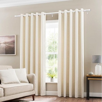 Bílá záclonová tyč, 76-305 cm, nastavitelná, průměr 19 mm, do ložnice, obývacího pokoje nebo