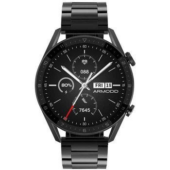 ARMODD Silentwatch 5 Pro čierna s kovovým remienkom -…
