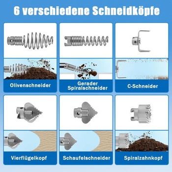 Špirála na čistenie odpadov, priemer špirály 5 m, 12 mm, špirála na čistenie odpadov, špirála na čistenie