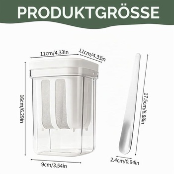 Sitko na jogurt s objemom 1100 ml s vekom a lyžičkou na kefír, tvaroh, grécky jogurt a ďalšie