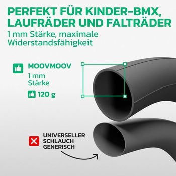 MoovMoov duša na bicykel 16 palcov - Pre plášte 16x2,25, 16x2,40 a 16x2,50 s ETRTO 57-305 až 62-305 -
