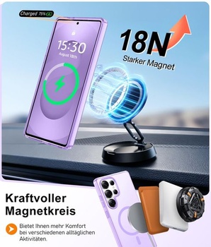 Puzdro Gritup pre Samsung Galaxy S25 Ultra: s HD ochranou obrazovky*2 [Kompatibilný s MagSafe]