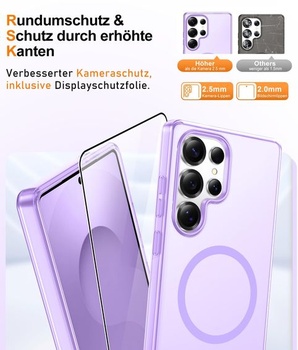 Puzdro Gritup pre Samsung Galaxy S25 Ultra: s HD ochranou obrazovky*2 [Kompatibilný s MagSafe]
