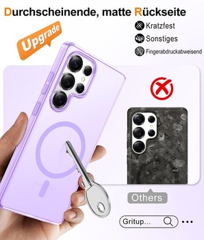 Puzdro Gritup pre Samsung Galaxy S25 Ultra: s HD ochranou obrazovky*2 [Kompatibilný s MagSafe]
