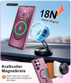 Puzdro Gritup pre Samsung Galaxy S25 Ultra: s HD ochranou obrazovky*2 [Kompatibilný s MagSafe]
