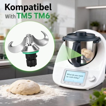 Nůž na těsto pro TM5 a TM6, praktické příslušenství, nůž na těsto TM6 s kartáčkem, hnětací pomůcka