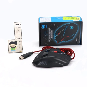 herná myš zelotes T90 9200 DPI, 8 programovateľných tlačidiel, viacrežimová LED, USB herná myš,
