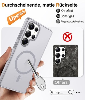 Puzdro Gritup pre Samsung Galaxy S25 Ultra: s HD ochranou obrazovky*2 [Kompatibilný s MagSafe]