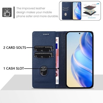 Kožené puzdro so vzorom liči pre Honor 600 Pro/Honor 600, ochranné puzdro v štýle peňaženky s