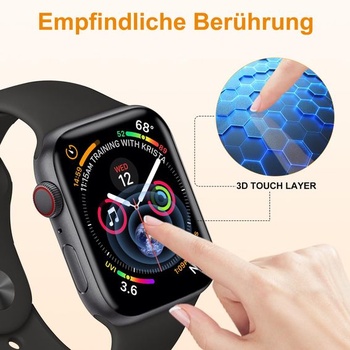 Ochranné tvrzené sklo Carantee pro Apple Watch Series 11/10 46 mm, balení po 2 kusech, čiré TPU HD