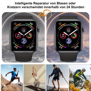 Ochranné tvrdené sklo Carantee pre Apple Watch Series 11/10 46 mm, balenie po 2 kusoch, číre TPU HD