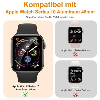 Ochranné tvrdené sklo Carantee pre Apple Watch Series 11/10 46 mm, balenie po 2 kusoch, číre TPU HD