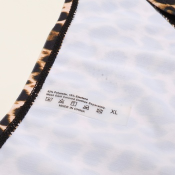 Dámsky set plaviek GORGLITTER s push-up vzorom a leopardím potlačou, špagetovými ramienkami, kosticami,