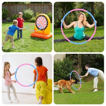 Dětská fitness hula hoop, 6dílná sada hula hoopů, průměr 68 cm, odnímatelná a velikostně