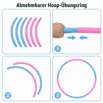 Dětská fitness hula hoop, 6dílná sada hula hoopů, průměr 68 cm, odnímatelná a velikostně