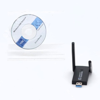 AC1300 USB WLAN modul pre PC, dvojpásmový WLAN adaptér s vysokým ziskom pre PC s anténami s vysokým