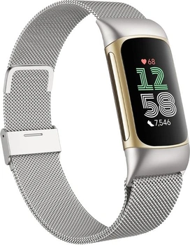 Kovový náramek kompatibilní s Fitbit Charge 6, nastavitelný…