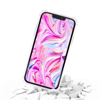 Púzdro GANAN kompatibilné s iPhone 12 Pro Max, priehľadné TPU flexibilné púzdro na telefón, číre