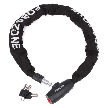 Zámok na bicykel s kľúčmi, reťazový zámok 9 mm, dĺžka 100 cm