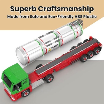 Stavebnice modelu cisternového vozu Mould King 24075, kreativní inženýrská sada propojených