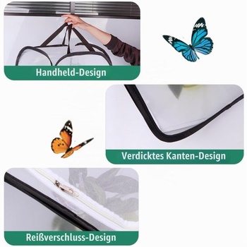 Motýlia záhrada, chovná klietka, motýlí domček, skladací, vetraný, biotop pre hmyz, 40*40*60 cm