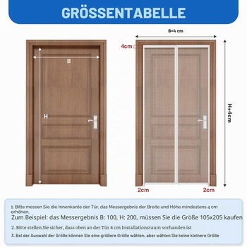 Magnetická sieť proti hmyzu na balkónové dvere, odolná sieť proti hmyzu na dvere 130x210 cm, čisto