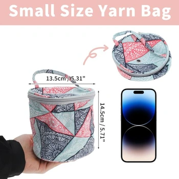 Malý sáček na přízi, pletací sáček, organizér na přízi, háčkovací sáček, mini pouzdro na buben