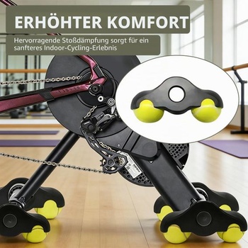 4 nožičky Rocker Plate pro trenažér Wahoo Kickr Core 2 s 8 tenisovými míčky