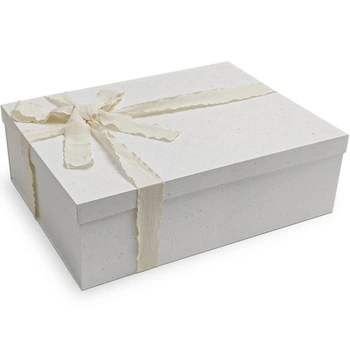 Tekhoho 44x33x14cm krémovo biela extra veľká darčeková…