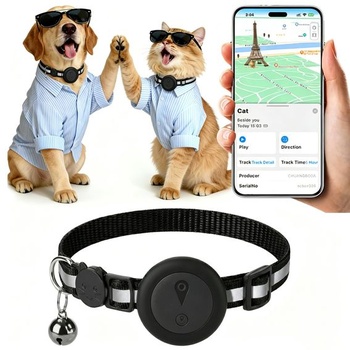 GPS obojok pre mačky, 2v1 GPS tracker pre psov so sledovaním v reálnom čase a funkciami proti strate,