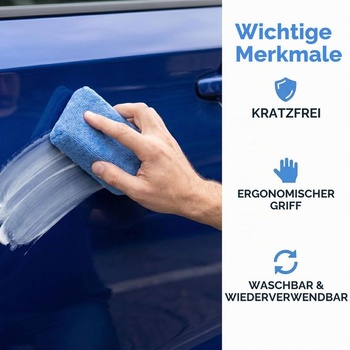5 kusů mikrovláknové houbičky na auto o rozměrech 12X8X4CM, leštící houbička na auto na ruce