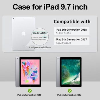 Puzdro aoub pre iPad 6. generácie / 5. generácie 9,7 palce (2018/2017) čierne