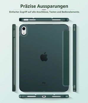 Puzdro MoKo pre iPad (A16) 11./10. generácia (2025/2022), nočne zelená, polnočne zelená