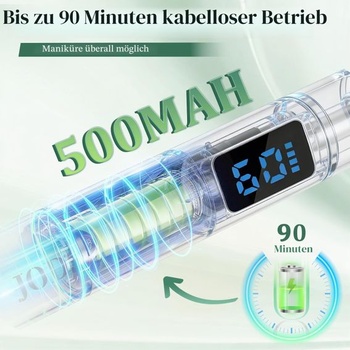 Prenosný mini sušič nechtov JODSONE s magnetom a LCD displejom - praktická UV LED lampa na gélové