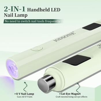 Prenosný mini sušič nechtov JODSONE s magnetom a LCD displejom - praktická UV LED lampa na gélové