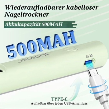 Prenosný mini sušič nechtov JODSONE s magnetom a LCD displejom - praktická UV LED lampa na gélové