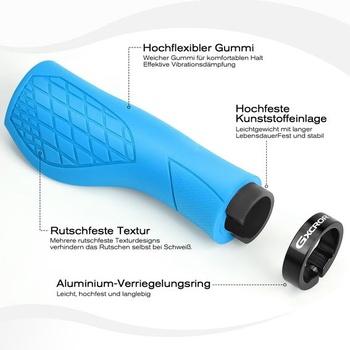 Ergonomické rukoväte na bicykel GXCROR pre riadidlá 22,2 mm - rukoväte na riadidlá pre horské