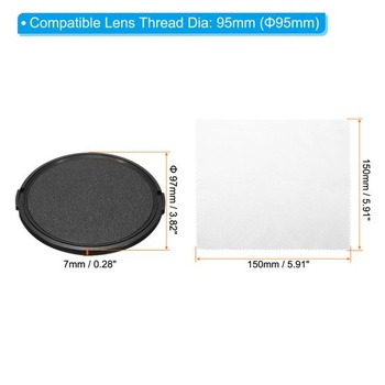 Krytky objektivů PATIKIL 95 mm, balení 3 kusů, boční svorka, závit 95 mm