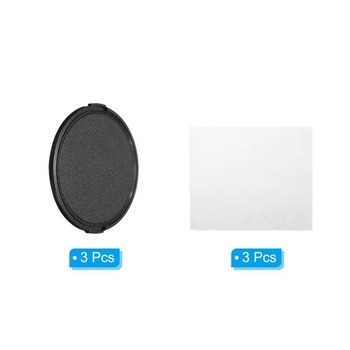 Krytky objektivů PATIKIL 95 mm, balení 3 kusů, boční svorka, závit 95 mm