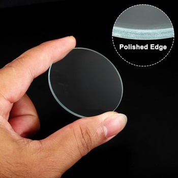 PATIKIL 3 kusy Plochá konvexní čočka o průměru 50 mm, výšce 4 mm, čiré sklo