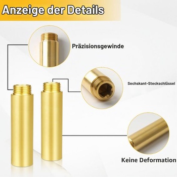 2 kusy mosadzného predĺženia kohútika 1/2 palca x 80 mm, 1/2