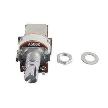 FLEOR A500K+B500K Sada potenciometrov, push-pull regulátor, krátka delená vrúbkovaná hriadeľ, 15 mm,